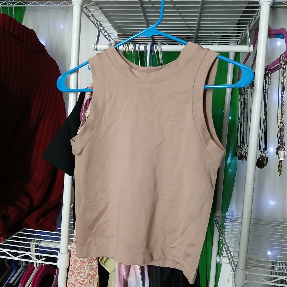 Sleeveless Tan Top